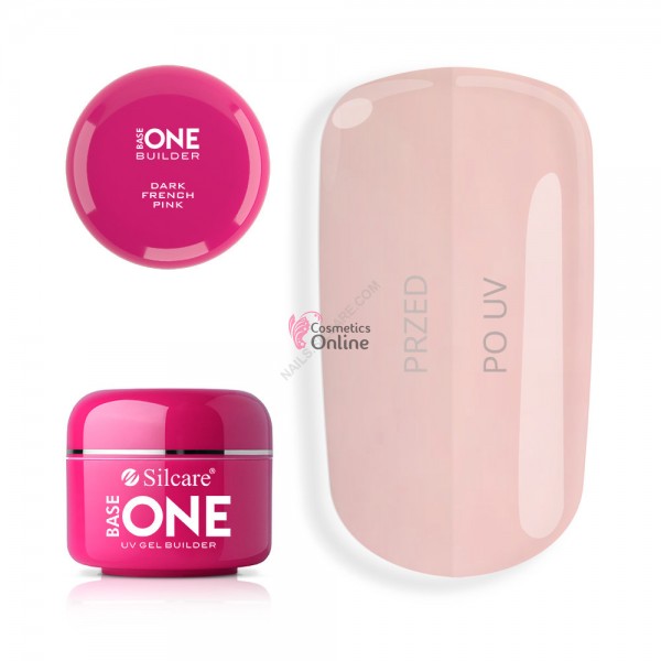 Gel UV Base One Silcare 3 in 1 French Pink Dark 30 ml